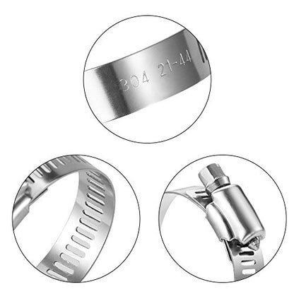LOKMAN 20 Pack Stainless Steel Hose Clamp Adjustable 7/8'' - 1-1/4'' (18-32mm) Worm Gear Hose Clamp, Metal Fuel Line Pipe Clamp for Plumbing, Automotive And Mechanical Application - size: 18-32mm