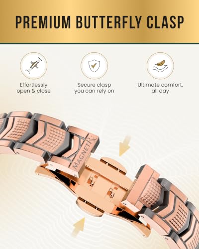 MagnetRX® EllipseMAX Copper Magnetic Bracelets for Men (Arrow) - color: 5X Strength - EllipseMAX (5,000 Gauss) - Arrow Style