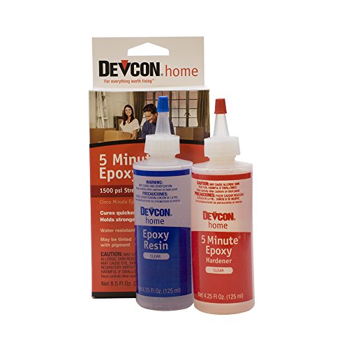 Devcon Epoxy, 5 Minute Epoxy, 4-1/2 Ounce Bottles, 2 Bottles