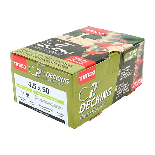 TIMCO C2 Decking Screw - Green TX20-4.5 x 75mm - Box 250