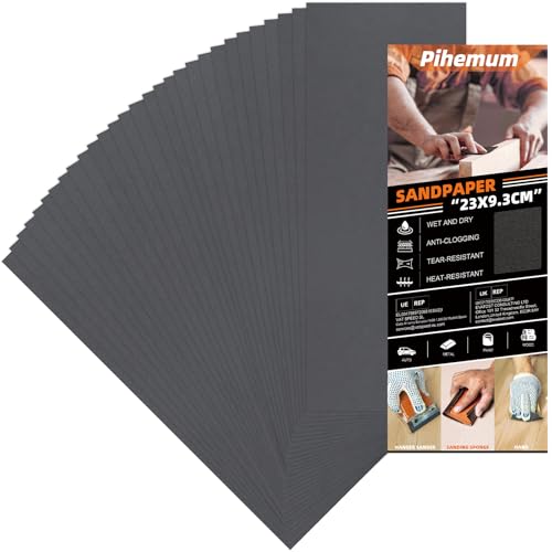 30 PCS Wet Dry Sandpaper 2000 Grit Sheets for Polishing & Finishing - color: 2000G, size: 9x3.6 Inch