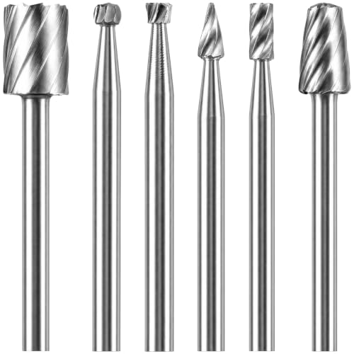 OIIKI 6 PCS Woodworking Twist Drill Bits, Wood Carving File Rasp Drill Bit - color: Silver, 6pcs
