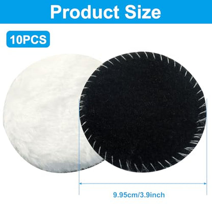 10PCS 4 Inches Soft Wool Polishing Pad