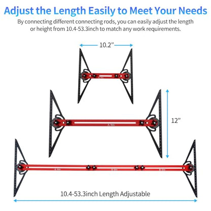 Stair Tread Template Tool,Adjustable 8-72In Stair Measuring Tool