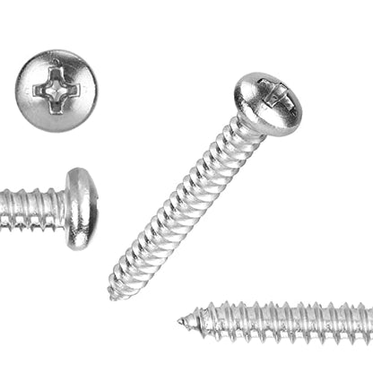 25PCS #10X4 Stainless Steel Phillips Pan Head Wood Screws,Stainless Steel 18-8 A2(304) Screw,Home Screw Kit by QISHENG - size: #10 x 4 inch