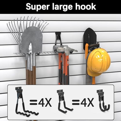 3-H Slatwall Hooks 10 Pack Heavy Duty Multi Sizes, Slatwall Accessories - color: Black, size: 10