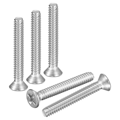 DTGN #6-32x1 Phillips Flat Head Machine Screw 304 Silver 30pcs - color: Silver, size: #6-32x1"