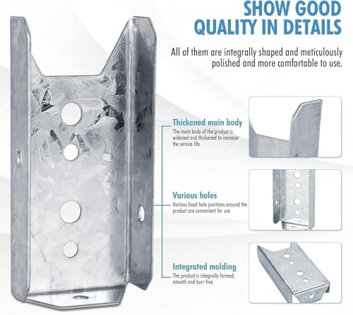 LukLoy 40 Pack 2x4 Brackets for Wood Rail(Screws Not Included) - style: Galvanized-40