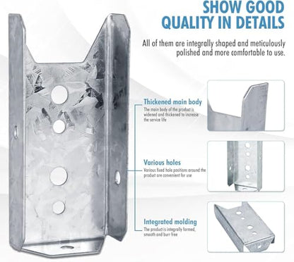 LukLoy 40 Pack 2x4 Brackets for Wood Rail(Screws Not Included) - style: Galvanized-40