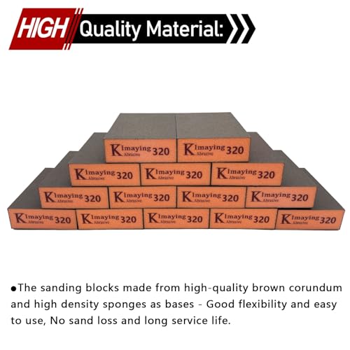 Sanding Sponge, 320 Grit Assortment Sanding Block, 20 Pack - size: 320grit-20PCS