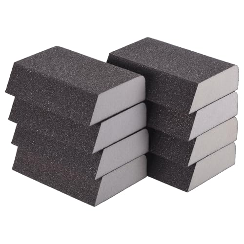 8Pcs 80Grit Angled Sanding Sponges Wet Dry Sanding Blocks - size: 80 Grit