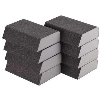 8Pcs 80Grit Angled Sanding Sponges Wet Dry Sanding Blocks - size: 80 Grit
