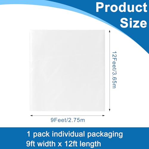 1pcs 9x12ft Painter Plastic Drop Cloths Sheet,Waterproof Anti-dust Cover, Disposable Tarp for Painting for Couch/Furniture Cover - size: 1pack