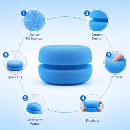 4 Pcs Paint Sponge Applicators 3.1 Inch Round Art Detail Painting Sponges