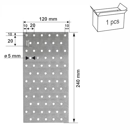 Simpson Perforated Plate NP Hot-Dip Galvanised, NP20/120/240