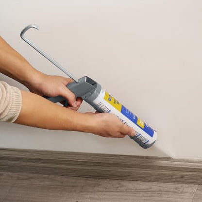 Bates- Caulking Silicone Gun, 10:1 Thrust Ratio, Hand Caulking Guns, No Drip - color: Grey, size: 1 Pack