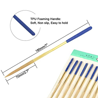 10 Pcs Diamond Needle File, 5x180mm, Square, 150 Grit