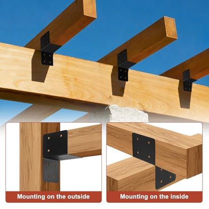4-Pack 4x4 Post Caps Tie Bracket Roof Rafter Anchor Support - size: 4''X4'', style: Style 2