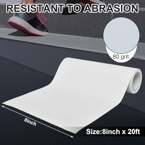 Watersay 8in x 20ft Clear Anti Slip Tape, Waterproof Non Skid - color: Clear, size: 8in X 20ft