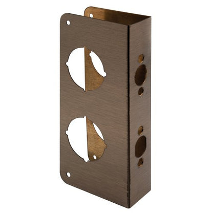 Prime-Line U 9577 Brass Lock and Door Reinforcement Plate for 1-3/4 In. Thick Doors, Brass Finish (Single Pack),Antique Brass