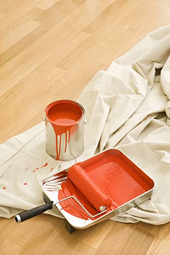 Canvas Drop Cloth for Painting (Size 4x12 Feet - Pack of 2) Painters Drop Cloth for Painting, Furniture, Curtains & Floor Protection - All Purpose Thick Canvas tarp with Double Stitched Edges - size: 4x12 Feet - Pack of 2