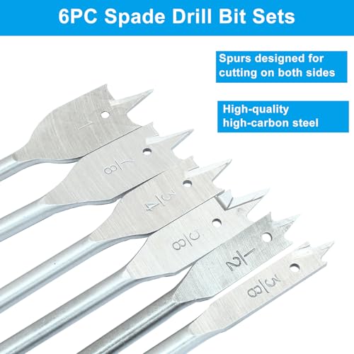 6pcs Spade Drill Bits
