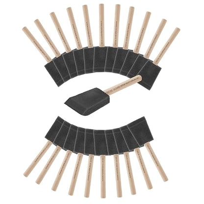 2" Foam Brush 24 Pack for Painting, Staining and Varnishing Made in the USA - size: 2"