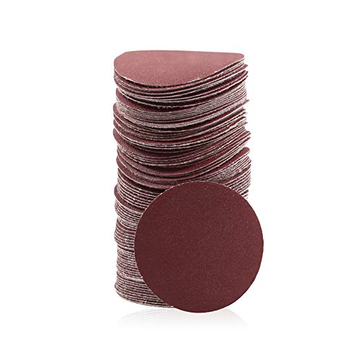 SPEEDWOX 100PCS 2" 240 Grit Sanding Discs, Hook and Loop No Hole Sandpaper - style: 240 Grit