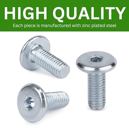 Spare Hardware Parts Replacement for IKEA Furniture Screw Metric Head Cap PF6S Screw - Part #130769 | Joint Connector Bolt M8.0-1.25×20 Full Thread with 5mm Hex Recess | Pack of 4 - size: 130769