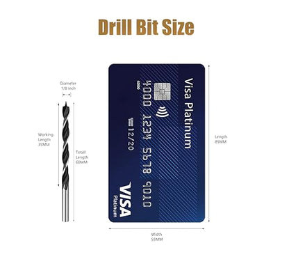 1/8 Brad Point Drill Bit Set for Wood - size: 1/8in (10pcs)