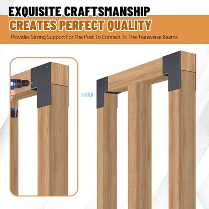 Zonon 2 Pcs 6x6 (Actual 5.5"x5.5") Stainless Steel Post Cap Bracket, End - style: End