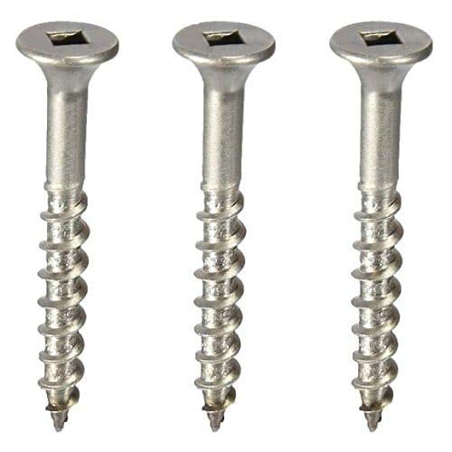 #12 x 5 Square Bugle Head Deck Screws, 316 Stainless, 100 Pack