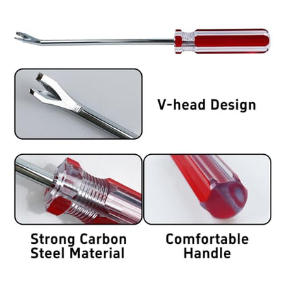 4PCS 9.25 Inch Tack Lifter Nail Puller, V TipTack Lifter, Professional Heavy Duty Metal Nail Puller with Comfort Grip Handle for Office, Home, Staples Removal, Construction, Upholstery - size: 4PCS 9.25 Inch