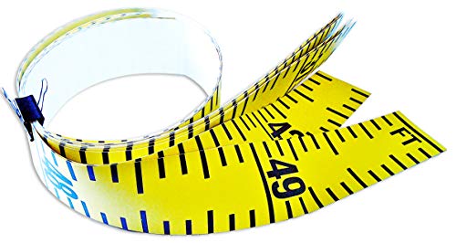 4 Inch X 50 Foot Adhesive Floor Tape - Yellow - Vertical Up 8 Piece Design