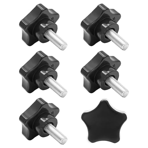 M8 x 20mm Thread Star Knobs, 6 Pieces - size: M8 x 20mm (6 pcs), style: Star Handle