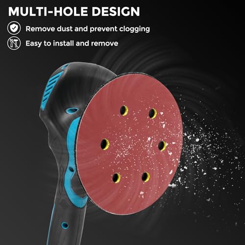 30Pcs Sanding Disc 8-7/8Inch 150Grit 6 Hole Sandpapers Red - color: Red, size: 8-7/8 Inch(150 Grit)