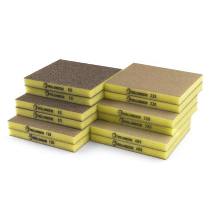 ROLLINGDOG 12PC Sanding Pads Set, 60/80/120/220/320/400 Grit Sanding Sponge