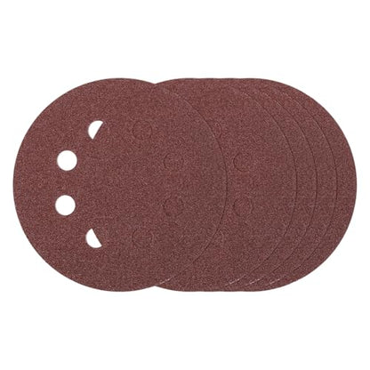 5Pcs Sanding Disc 5Inch 60Grit 8 Hole Sandpapers Red - color: Red, size: 5 Inch(60 Grit)