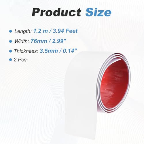 2Pcs Floor Transition Strip 3.94ftx3 PVC Vinyl Tile Edge Trim