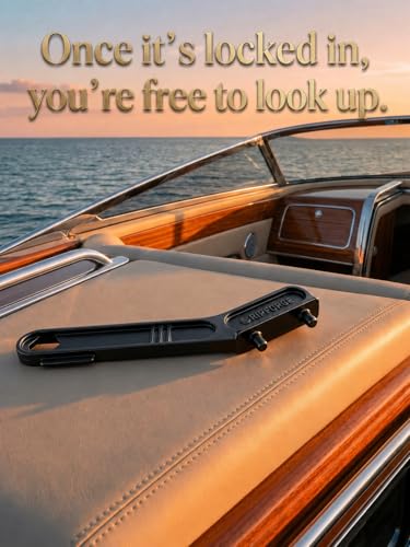 Marine-Grade 316 Stainless Steel Deck Fill Key, Boat Gas Cap Key Set with Extra-Reach Anti-Slip Handle and Built-in M8 Nut Driver, Fits 1-1/4 & 1-1/2 in. Deck Fill/Filler Caps - color: Black
