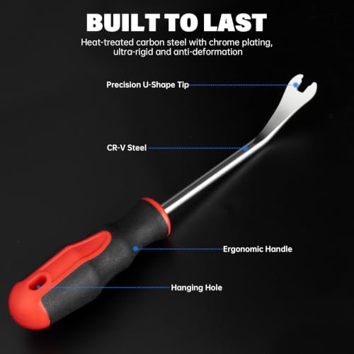 ROTATION Door Upholstery, Panel, Trim Removal Tools for Auto - color: Red_1pc