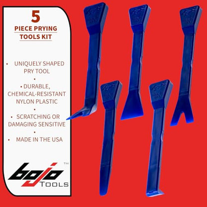 Bojo Tools - 5-Piece Plastic Pry Tool Kit with F1 Case - Medium Duty