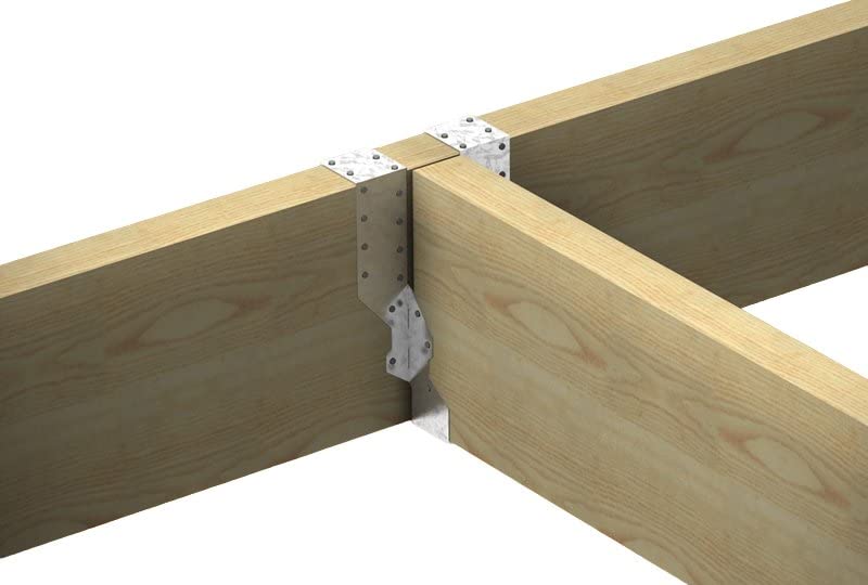 BPC Fixings Galvanised Standard Leg Timber to Timber Joist Hanger 10-Piece Set, 38 mm Width, Silver