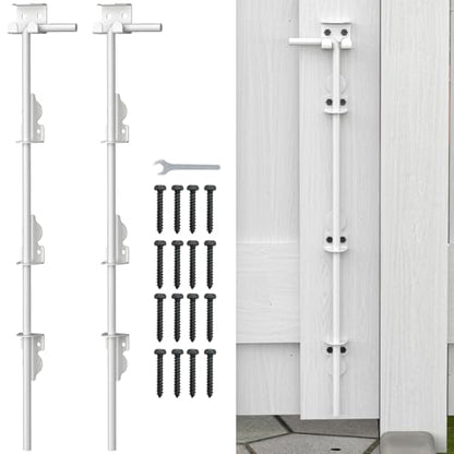 36" Cane Bolt Drop Rod for Gate, White Heavy Duty Gate Latch 2 Pack - color: 36"-White, size: 2 Pack