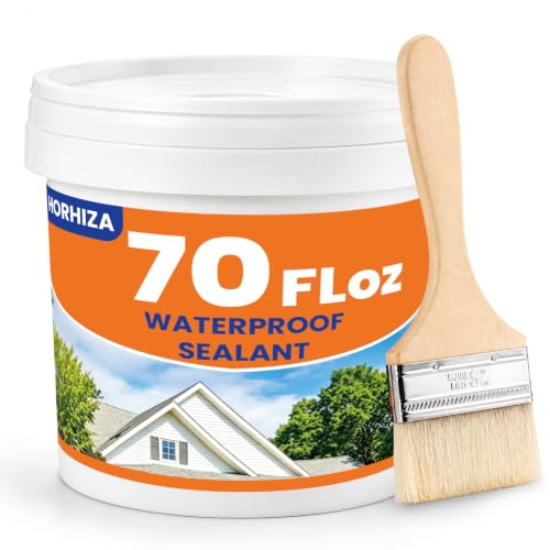 70 Oz Transparent Waterproof Sealant,Clear Water-Based Leak Repair Coating - size: 70 Fl Oz