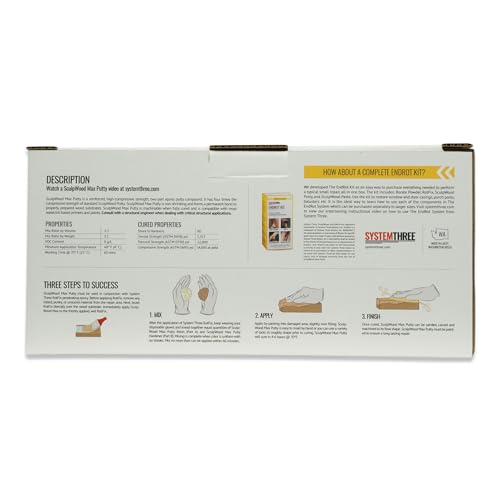 System Three SculpWood Max Putty Epoxy Wood Filler, 2 Gallon Kit - size: 2 Gallon