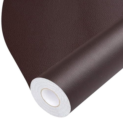 BSZHTECH Self Adhesive Leather Repair Patch Tape for Couch Sofa Dark Brown - color: Dark Brown, size: 35.4X157IN