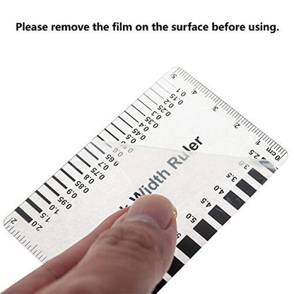 (10PCS) Muka Plastic Concrete Crack Width Ruler - color: Gloss Clear B