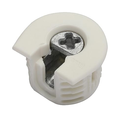Titus 100 Pack System 6 Cam Connector for 19mm Panel, White Finish, Non-Outrigger, R011WHT - size: 100 Pack, style: White Finish