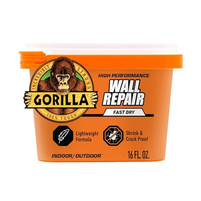 GORILLA Heavy Duty Fast Drying Wall Repair Spackling & Primer, 16 fl oz